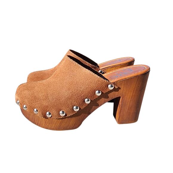 Etre Studded Suede Clog Platform Mules 39 - Picture 7 of 8
